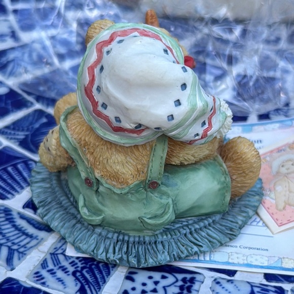 Cherished Teddies Cozy Bear Pair with Striped Hat - Picture 4 of 4